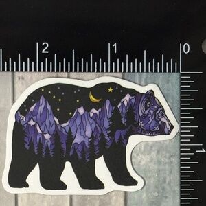 🌀10/$10🌀 Grizzly Bear Outdoor Landscape Reusable Waterproof Vinyl Sticker Deca